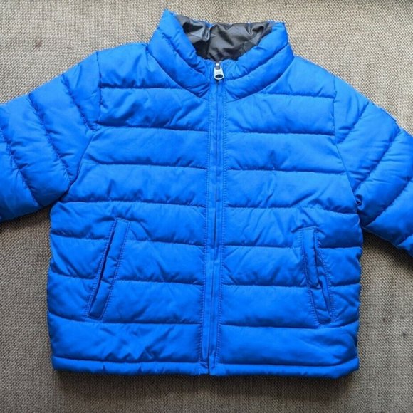 Baby Gap Reversible Puffer Jacket / Coat 18 - 24 months * Blue / Camo (Green) - Picture 6 of 6